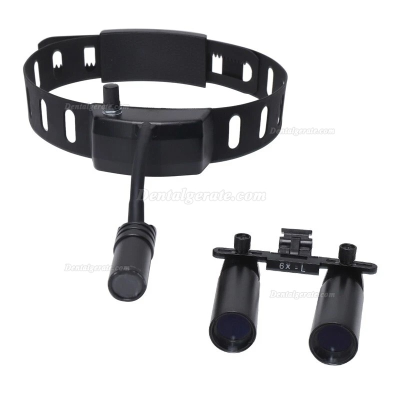 YUYO DY-005 6-fache Dental Lupenbrille + 3 W kabelloses LED-Licht f&uuml;r Lupenbrille